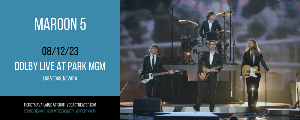 Maroon 5 at Park Theater tickets Maroon 5 at Park Theater