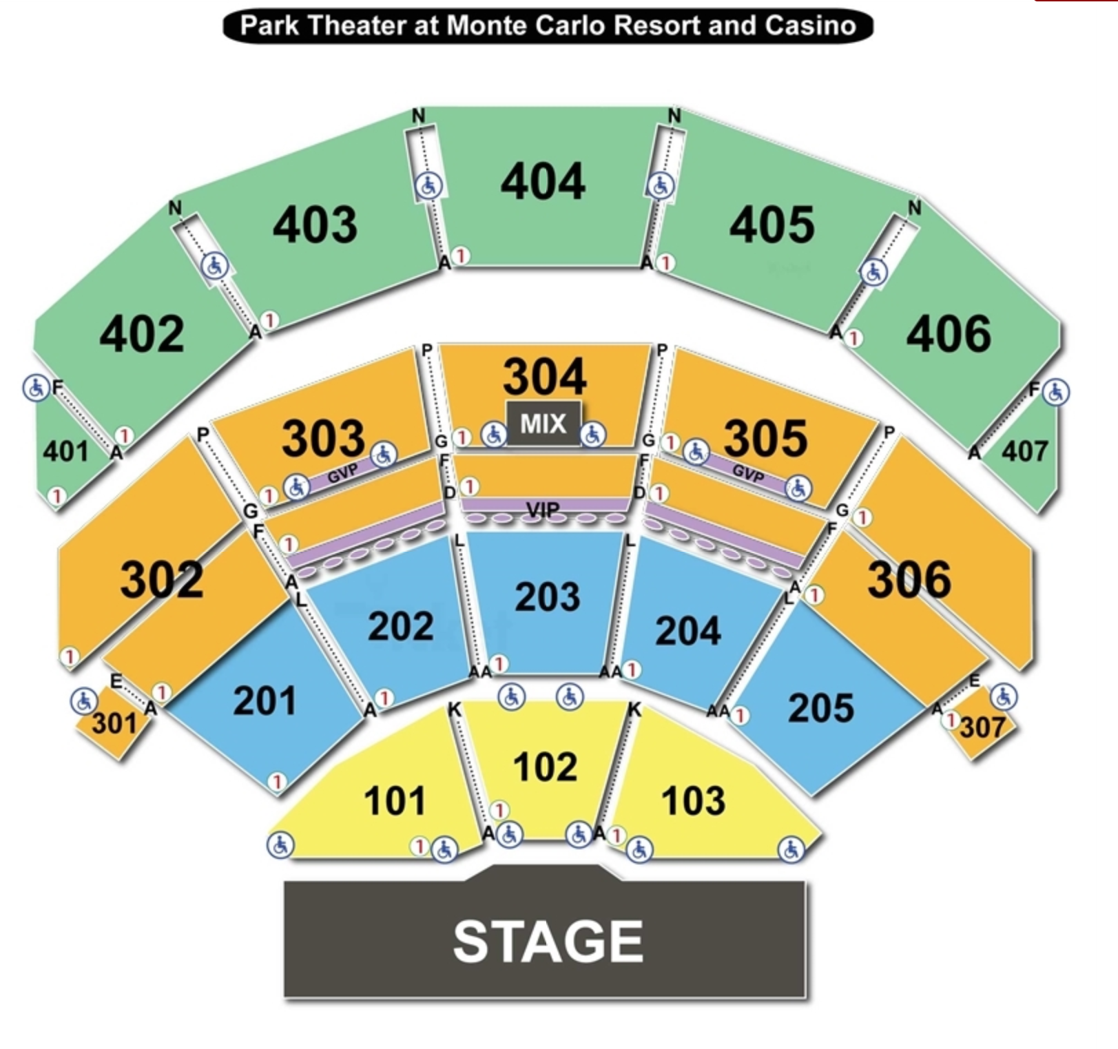 park theater seating chart