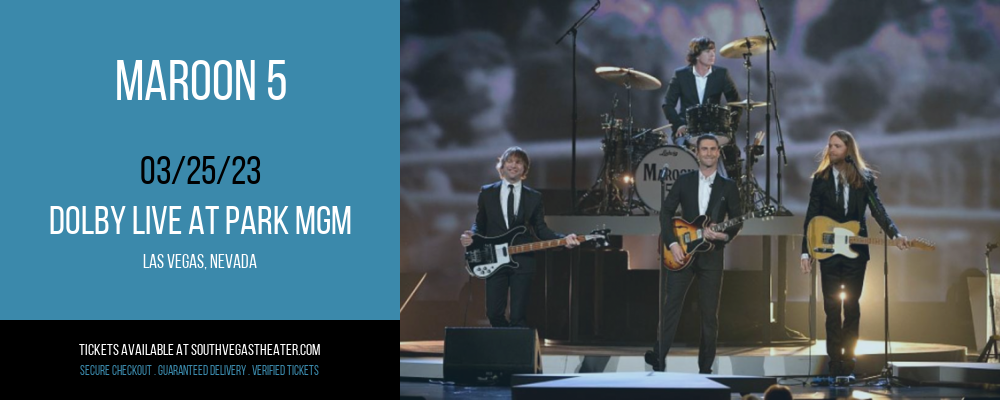 Maroon 5 at Park Theater tickets Maroon 5 at Park Theater