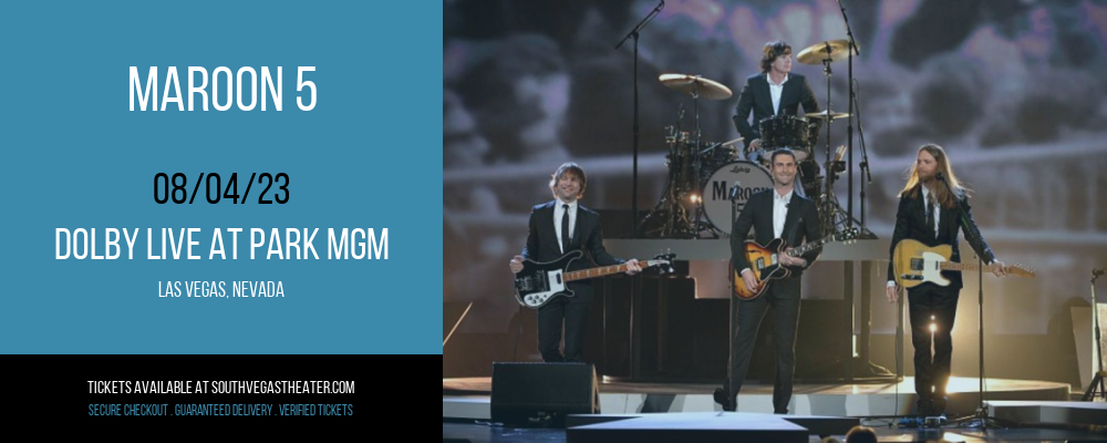 Maroon 5 at Park Theater tickets Maroon 5 at Park Theater
