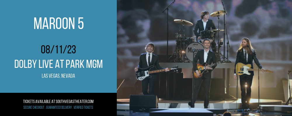 Maroon 5 at Park Theater tickets Maroon 5 at Park Theater