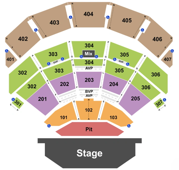 Dolby Live at Park MGM Seating Chart