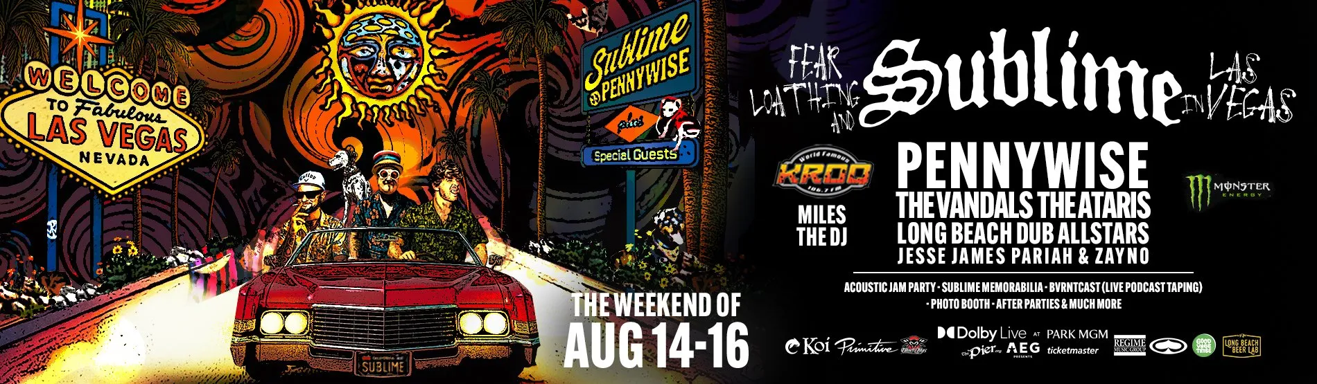 Fear, Loathing &amp; Sublime in Las Vegas: Sublime, Pennywise, The Vandals &amp; Long Beach Dub Allstars &#8211; 2 Day Pass